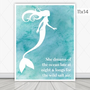 Mermaid Salt Air Instant Download Art Print image 2
