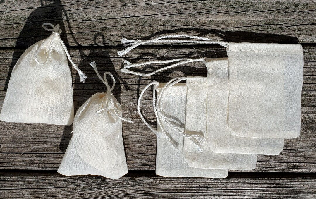 Thick Muslin Bags 50 Pack 3 X 4 Inches 3x4 Inch Herb Kefir Cotton ...