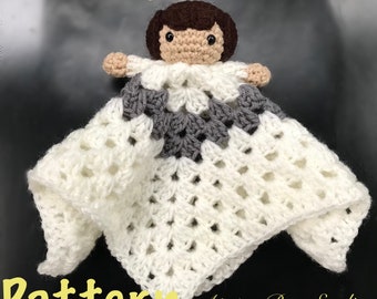 Crochet Baby Space Princess Lovey Pattern / Manta de seguridad / Peluche / Muñeca / Regalo / Inspirado en Star Wars / Leia / Lindo / Hecho a mano /