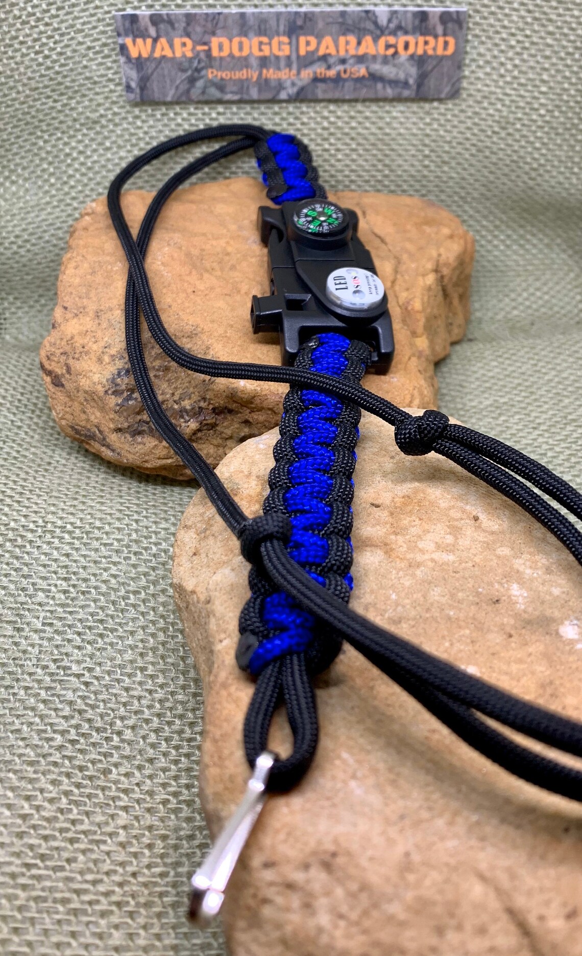 Paracord Adjustable ID Lanyard Badge Holder W/ Retractable Etsy
