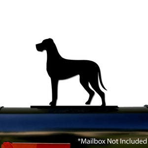 Great Dane Dog Metal Mailbox Topper / Sign - Hardware Included