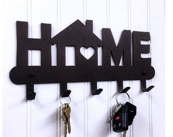 Home with House Key Holder / Rack / Hook for Wall