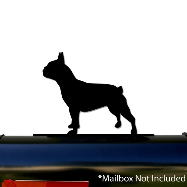 French Bulldog Dog Metal Mailbox Topper / Sign - Hardware Included