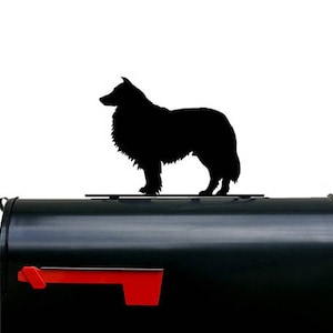 Rough Collie Dog Silhouette Mailbox Topper / Sign