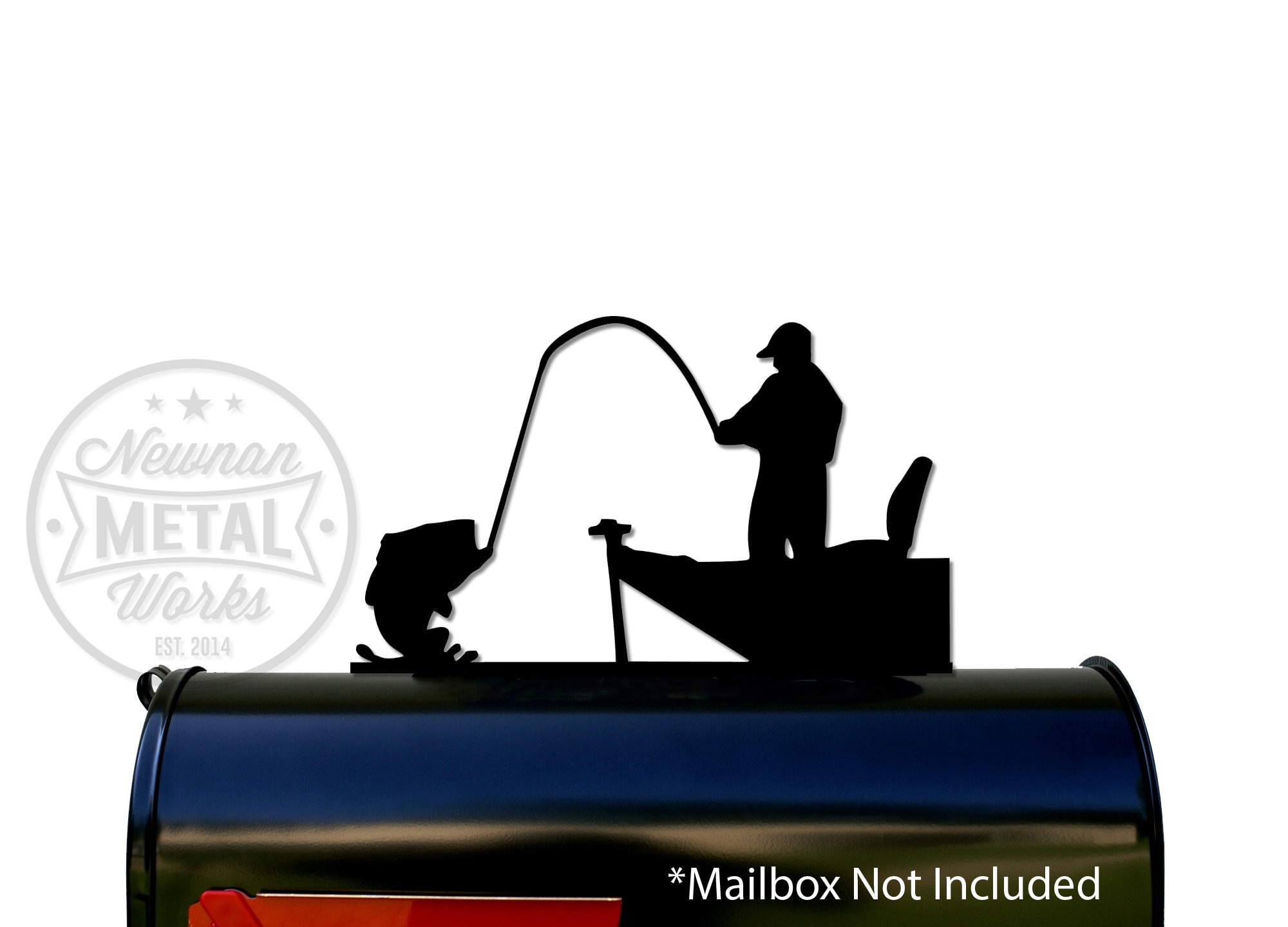 Fisherman Mailbox Topper / Sign - Bass - Hardware Included