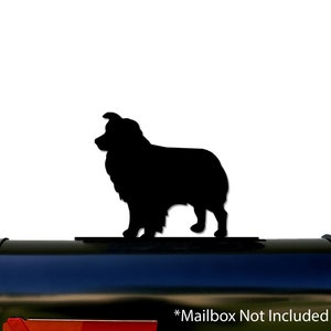 Australian Shepherd Dog Metal Mailbox Topper / Sign - Hardware Included