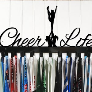 Cheer Life - Cheerleading 12 Hook Metal Medal Holder - Color Options