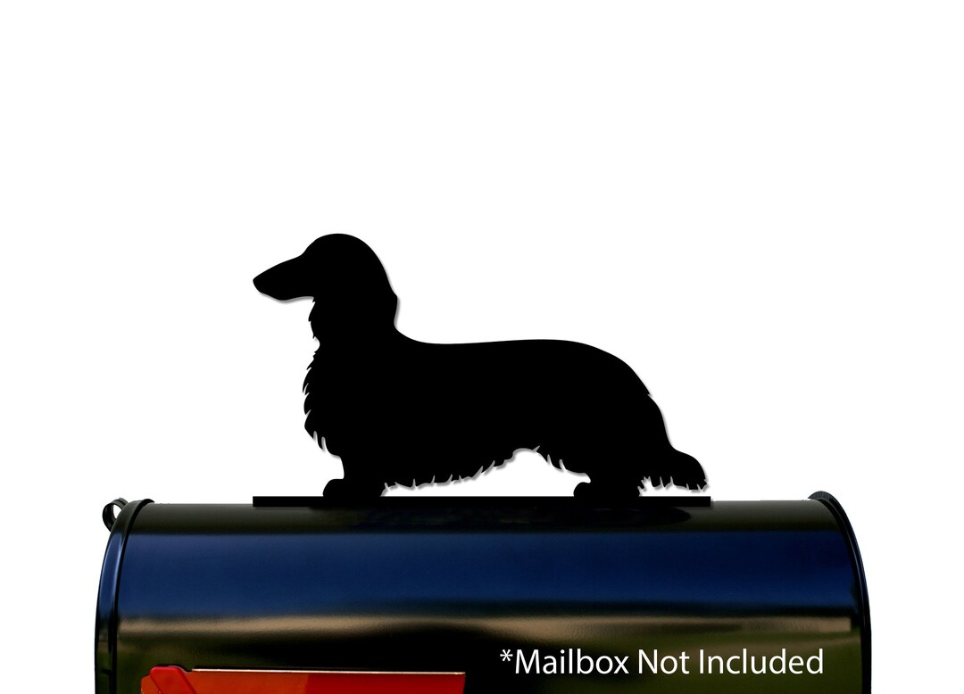 Long Haired Dachshund Metal Mailbox Topper / Sign Hardware Included Etsy