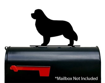 Bernese Mountain Dog Mailbox Topper – Powder Coated Steel Sign With Mounting Hardware – Made In USA