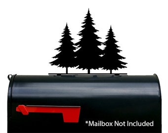 Three Pine Trees Mailbox Topper / Sign - Hardware Included