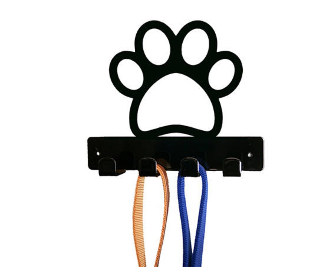 Dog Paw Leash Holder Wall Mount Etsy