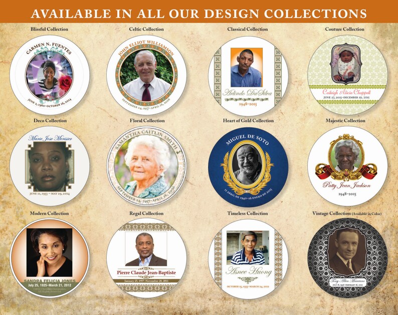 50 Funeral Buttons\u2014Blissful Design *Free Shipping*