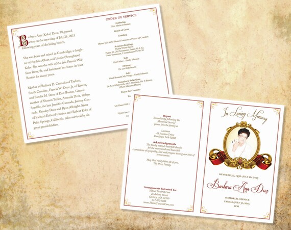 Amazing and Elegant Funeral Programs Sublime Design Collection