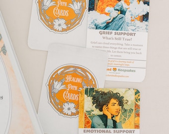 Grief Support Cards for Mourning, Healing Gift After Loss, Sympathy Gift, Encouragement Cards for Bereavement
