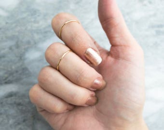 Dainty 14k Gold Filled Stacking Ring, Smooth Stacking Ring Set, Gold Stacking Band, Gifts For Her, Minimalist Rings, Dainty Rings