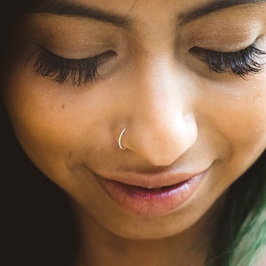 Dainty Simple Nose Hoop, Endless Nose Hoop, Minimalist Nose Hoop, Nose Piercing