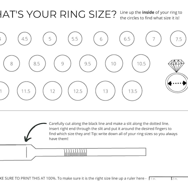 Ring Sizer Printable Etsy