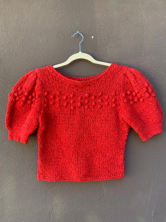 Bright Knit Puff Sleeve Sweater