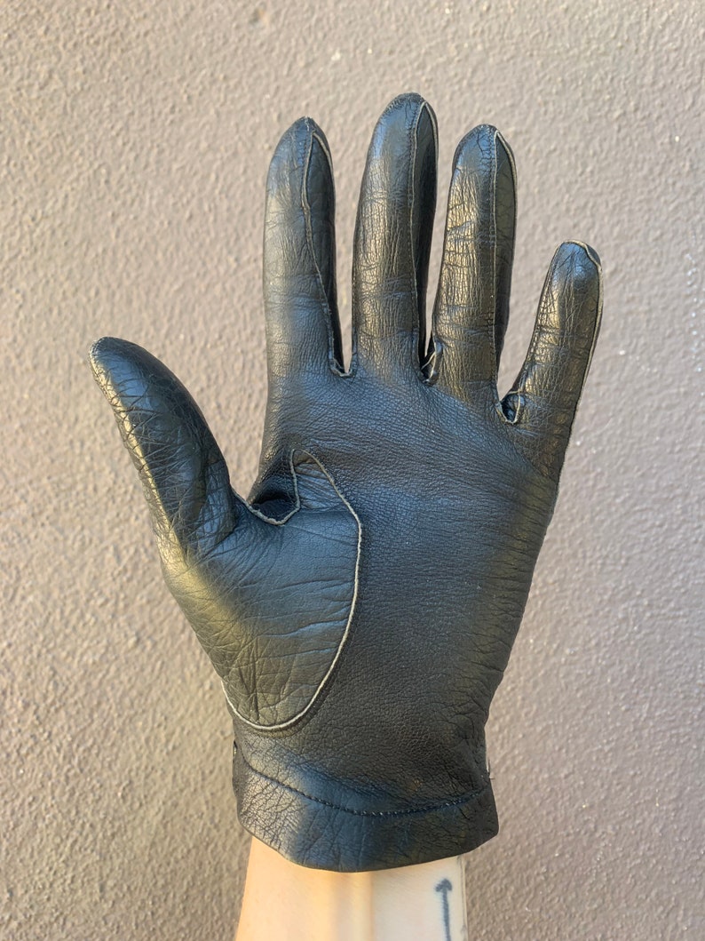 Black Leather Driving Gloves