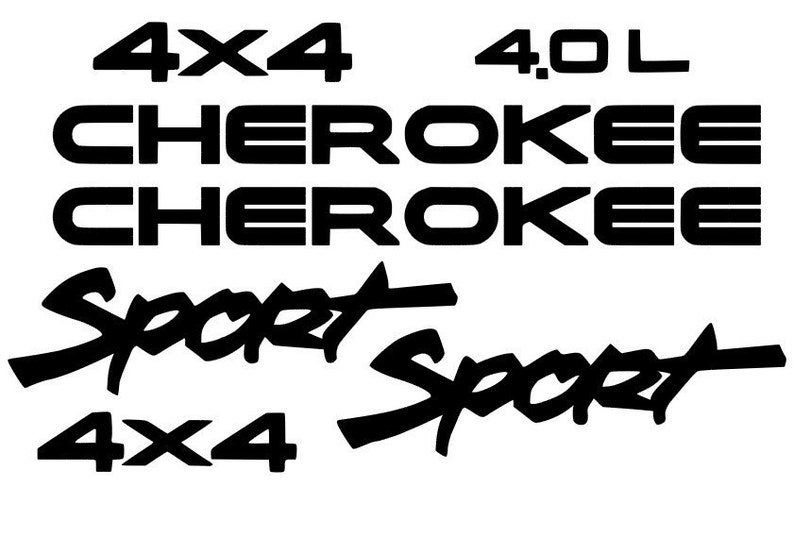 Jeep Cherokee Replacement Decal Set XJ Decal Jeep Sticker Etsy