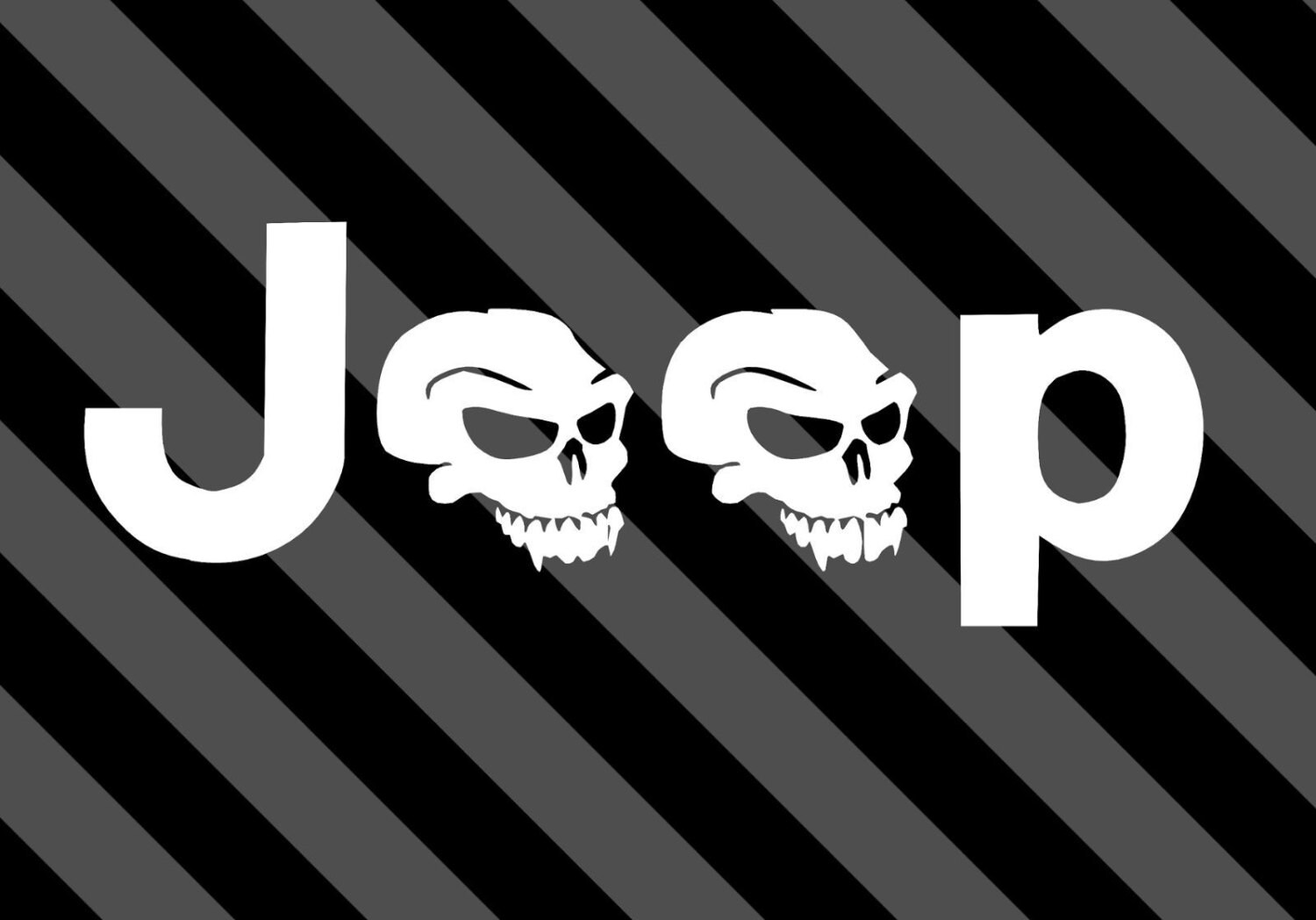 Jeep with Skull Side Sticker Etsy