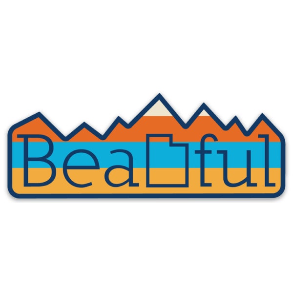 Bea-UTAH-ful Mountains [Sticker]