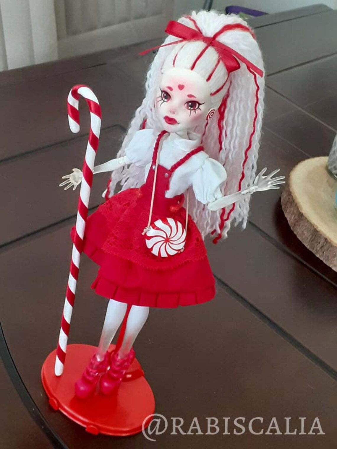 Monster High Custom Doll OOAK Candy Cane Lady Etsy