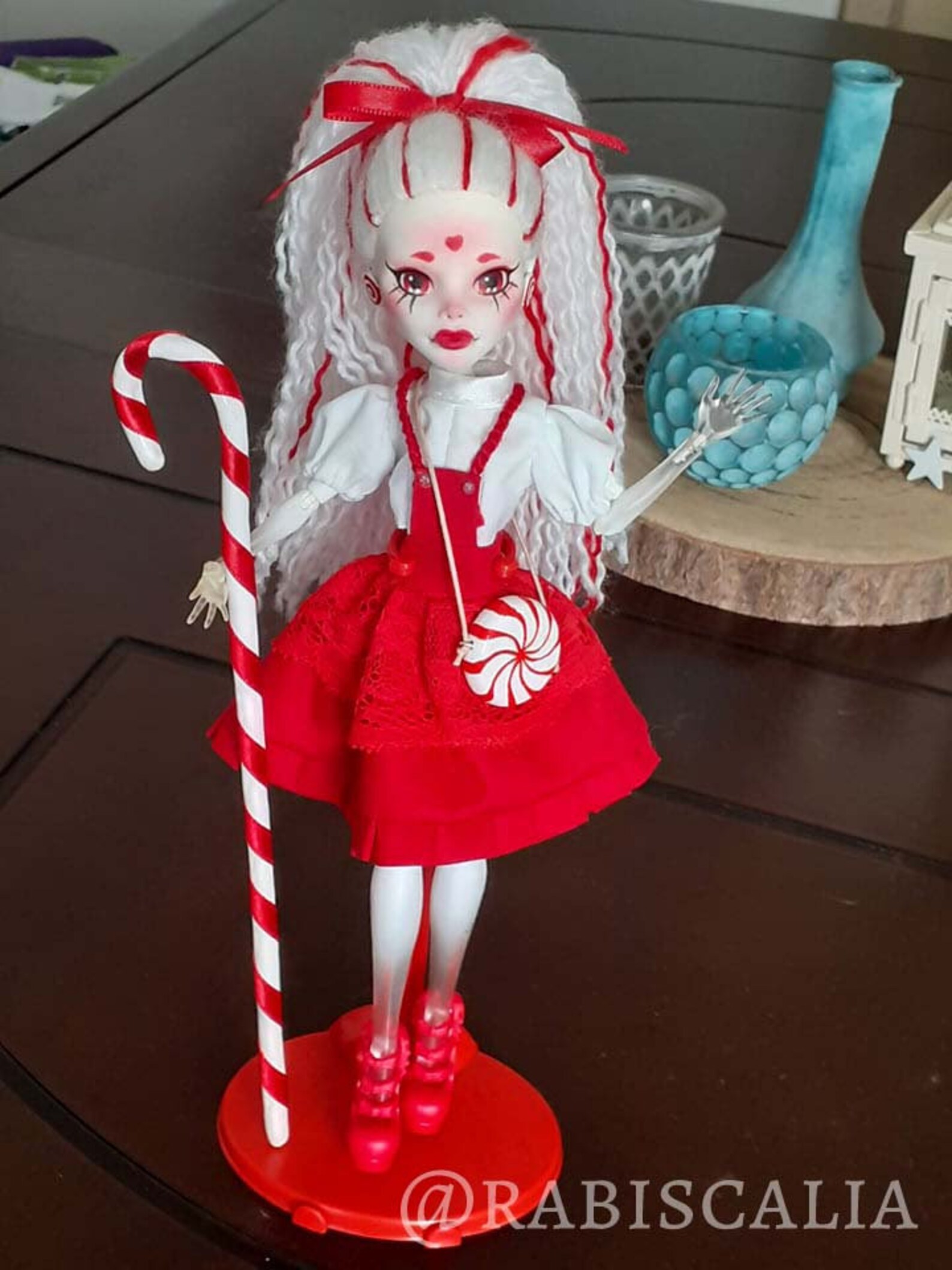 Monster High Custom Doll OOAK Candy Cane Lady Etsy