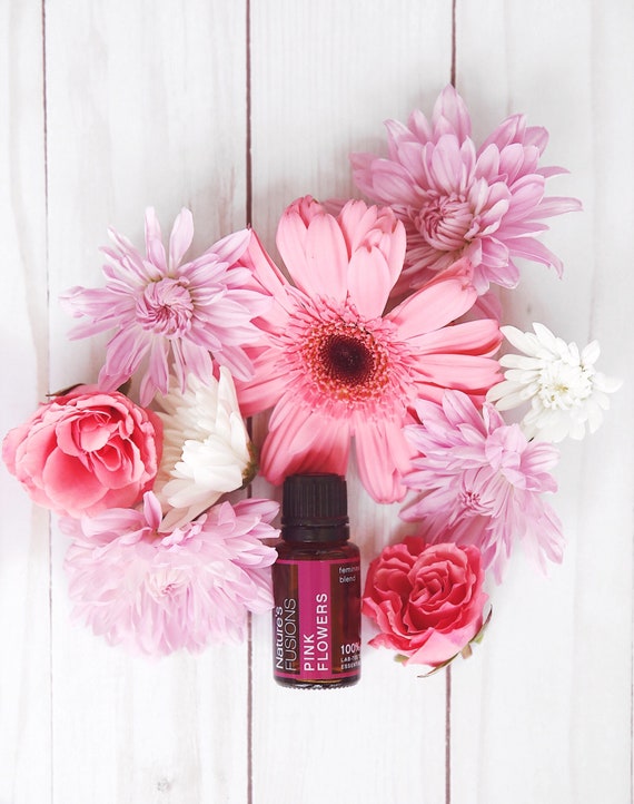 Pink Flowers Feminine Essential Oil Blend 15 Ml 100 Pure Etsy