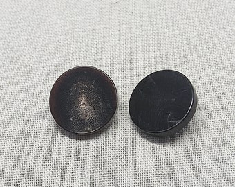 10PCS Horn Coat Buttons, Shank Back, Black or Brown, 15mm to 30mm(B044)