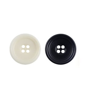 4-hole Corozo in Cream or Dark Blue Tone, 15mm, 17.5mm, 20mm, Pack of 10(B273)