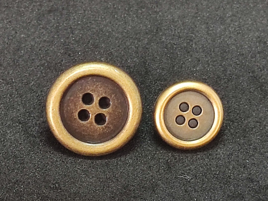 Bronze Metal Buttons，