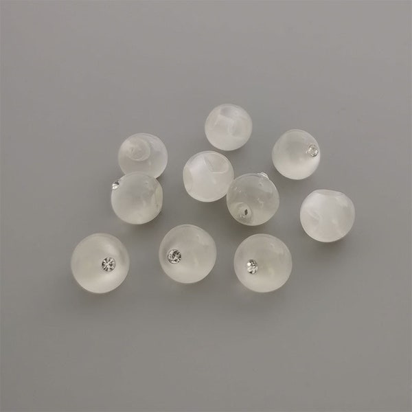 Bottoni a sfera in vetro, 10 mm/ 0,39", confezione da 10(B660)