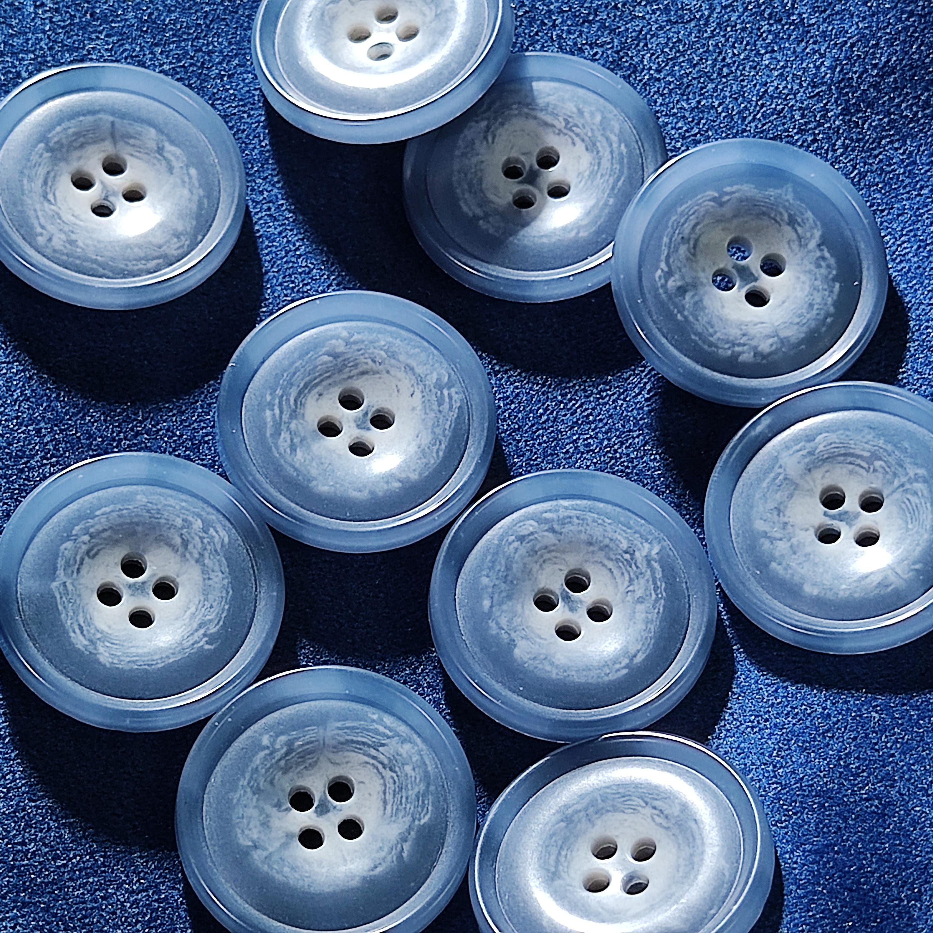 Soft Smoky Grey-blue Tones Buttons, 15mm, 20mm, 25mm, Pack of 10(B1771 ...