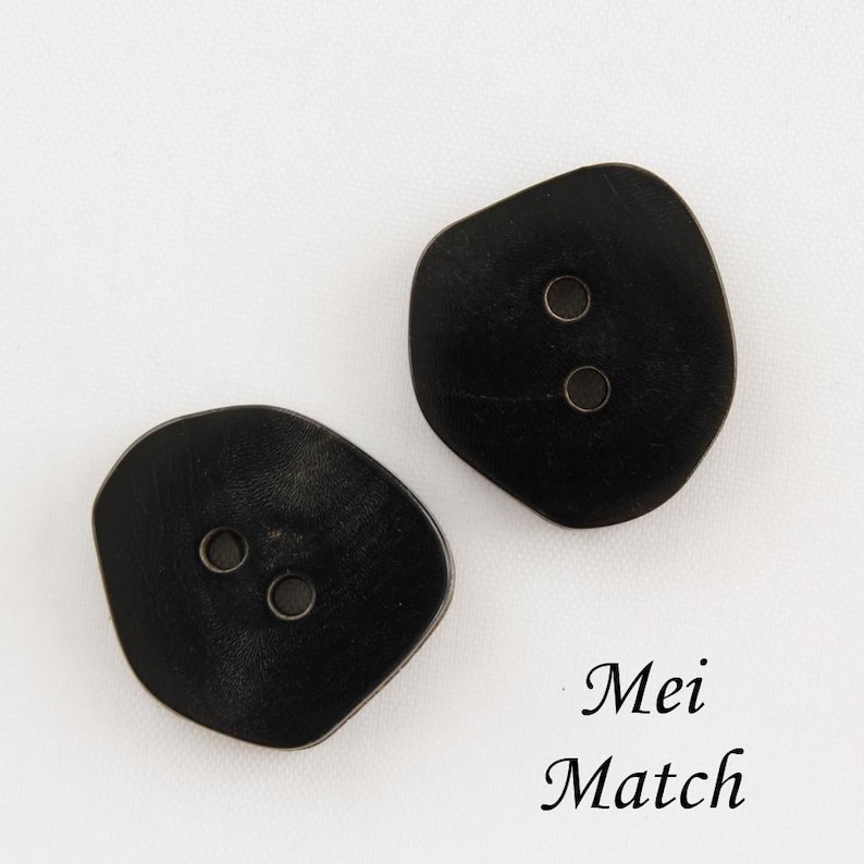 Genuine Horn Buttons, Rock Shaped, 12mm, 15mm, 20mm, Pack of 10(B825) image 3