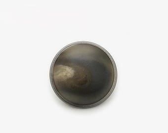 Boutons à tige en métal marron, dôme en résine, 15 mm, 17,5 mm, 20 mm, 22,5 mm, 25 mm, lot de 5(B1955)