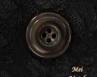 Bottoni per abiti in vero corno, marroni, disponibili da 15 mm, 17,5 mm o 20 mm, confezione da 10 (B1227)