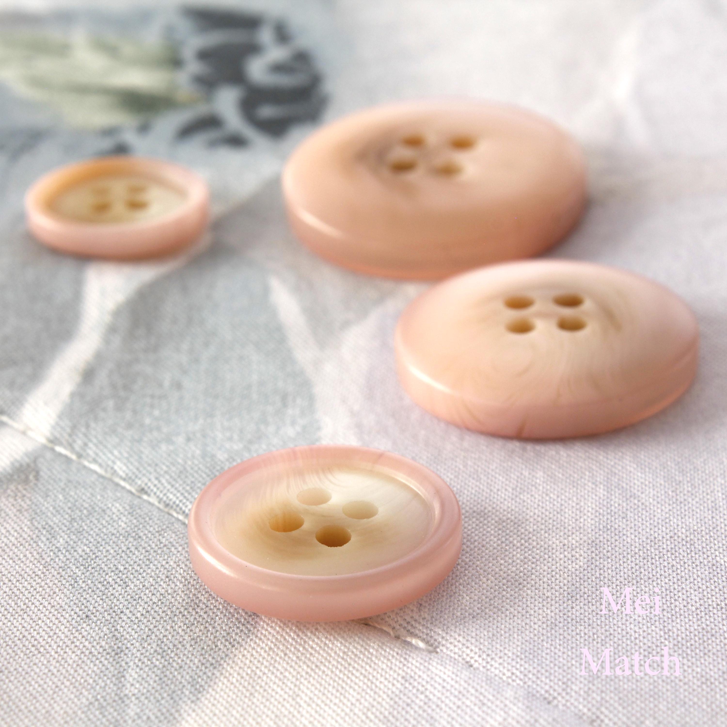 Obre Buttons Ombre Buttons Light Pink, 15mm, 17.5mm, 20mm, 22.5mm or 25mm, Pack of ...