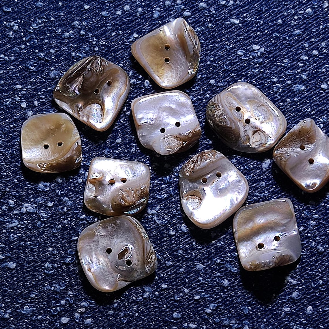 Natural Shell Buttons, Rock Shape, Every Button Will Be Different, Pack ...