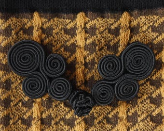 Black Chinese Frog Closures,, 75mm/2.9", Pack of 5 Sets(B733)