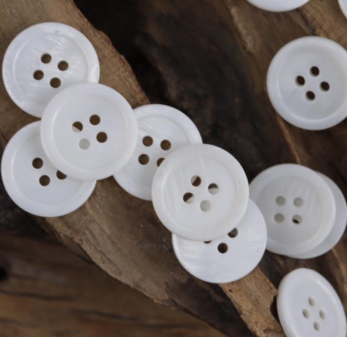 Natural White Shell Buttons, 4 Hole Round Shape, 10mm to 20mm, Pack of ...