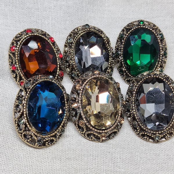 Rhinestone Buttons - Etsy