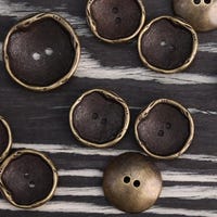 Vintage Buttons Set Lot 4 Gold / Bronze Color Metal Shank Buttons ...