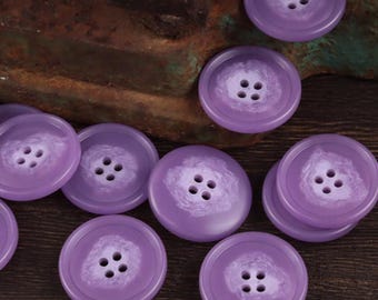 Bottoni in plastica effetto marmo viola, 18 mm, 23 mm, 25 mm, confezione da 10 (B1760)