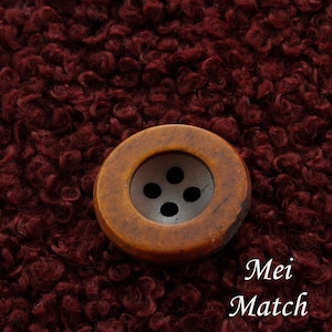 Botones de abrigo marrón oscuro, hueso de búfalo natural, rústicos, el color puede variar ligeramente, disponibles en 15 mm, 17,5 mm o 20 mm, paquete de 10 (B1198)