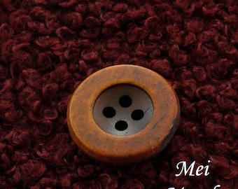 Dunkelbraune Fellknöpfe, Natürlicher Büffelknochen, 10er Pack, Farbe kann leicht variieren, erhältlich in 15 mm, 17,5 mm oder 20 mm(B1198)