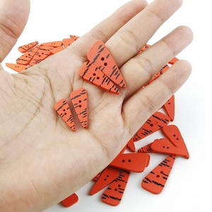 100 stuks houten wortelknop, 4 verschillende maten (B429)