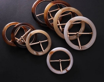 Buckles Brown Gradient Effect, Resin and Metal, 4 colors Available, 1 PCS(B115)