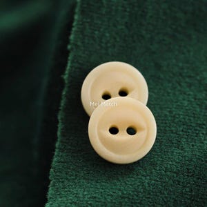 Botones de corozo natural beige, botones de ojo de pez de 11,5 mm a 20 mm, paquete de 10 (B514)
