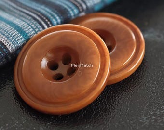 Braune Corozo Knöpfe, 15 mm, 18 mm, 20 mm, 23 mm oder 25 mm, natürliche Farbe kann variieren, 10er-Pack (B1497)